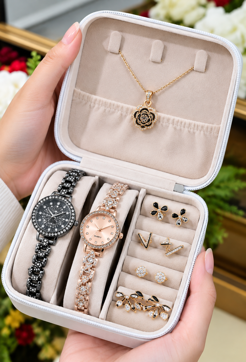 2 IN ONE GIFT SET JEWLERY&WATCHES