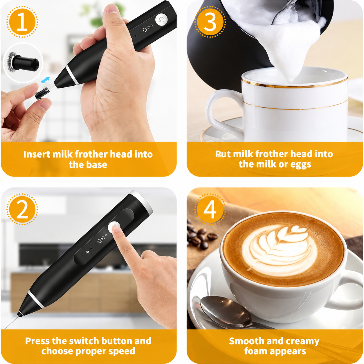 Rechargeable Milk Frother