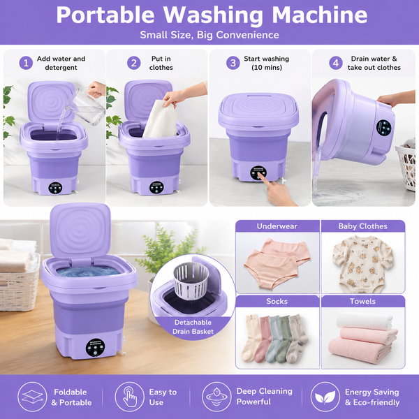 Portable Mini Washing Machine:
