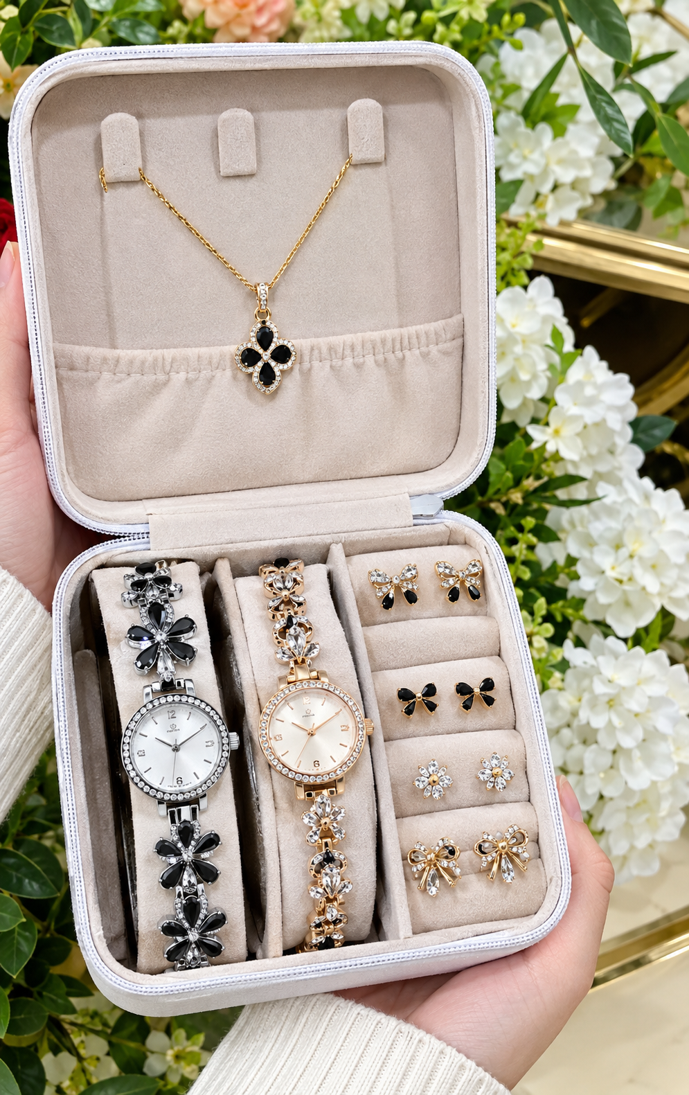 2 IN ONE GIFT SET JEWLERY&WATCHES
