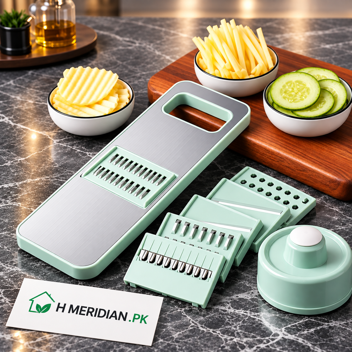 Stainless steel 5 in 1 vegetable cutter